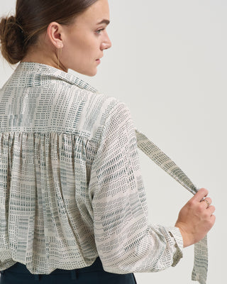 charlie printed organic silk blouse