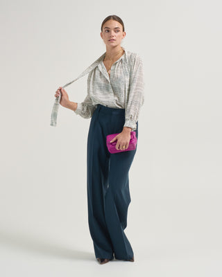 charlie printed organic silk blouse