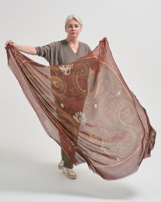 chasing the pearl cashmere large square scarf