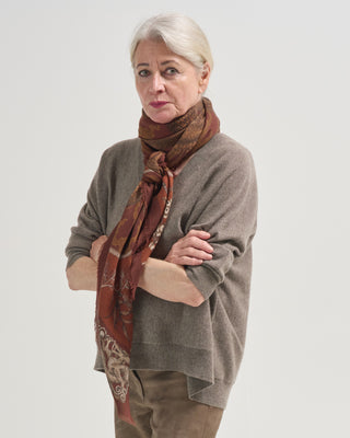 chasing the pearl cashmere large square scarf