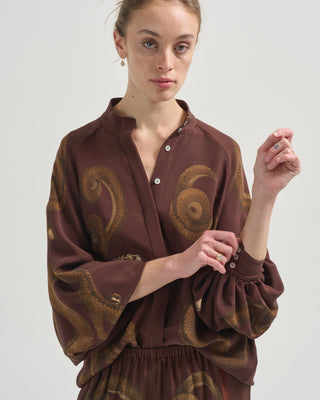 chasing the pearl poet sleeve blouse