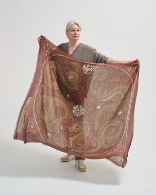 chasing the pearl wool/silk square scarf