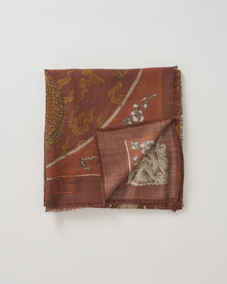 chasing the pearl wool/silk square scarf