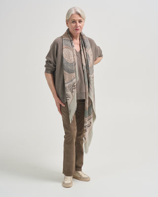 chasing the pearl wool/silk square scarf