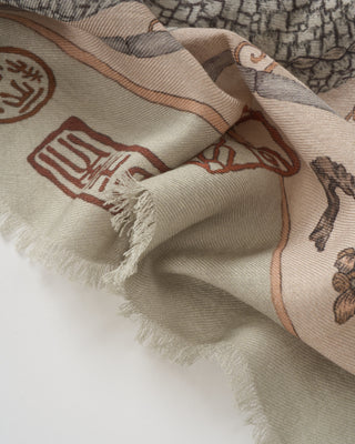 chasing the pearl wool/silk square scarf