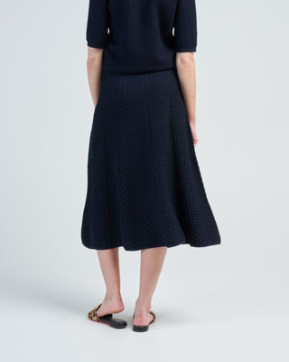 chevron knit flowing skirt