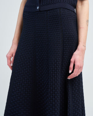chevron knit flowing skirt