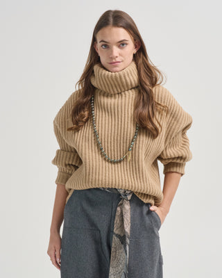 chunky ribbed turtleneck sweater