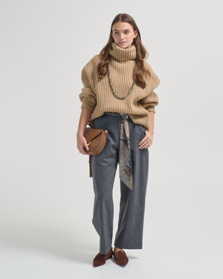 chunky ribbed turtleneck sweater