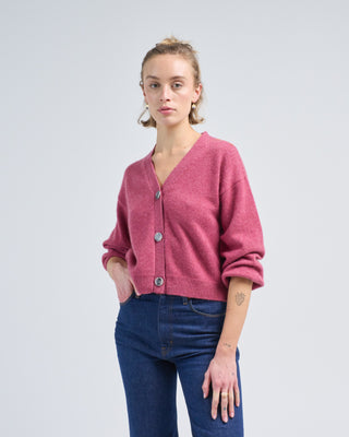 classic crop cardigan w/ whipstitch