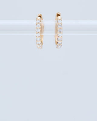 classic diamond huggie hoops