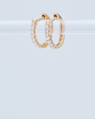 classic diamond huggie hoops