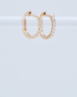 classic diamond huggie hoops