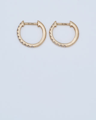 classic diamond huggie hoops