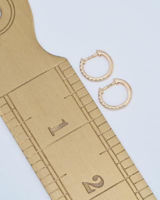 classic diamond huggie hoops