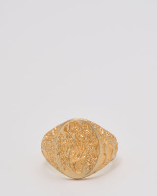 classic heart signet ring
