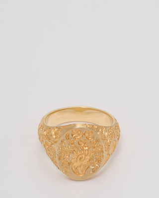 classic heart signet ring