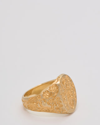 classic heart signet ring