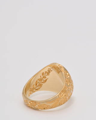 classic heart signet ring