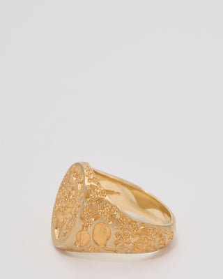 classic heart signet ring