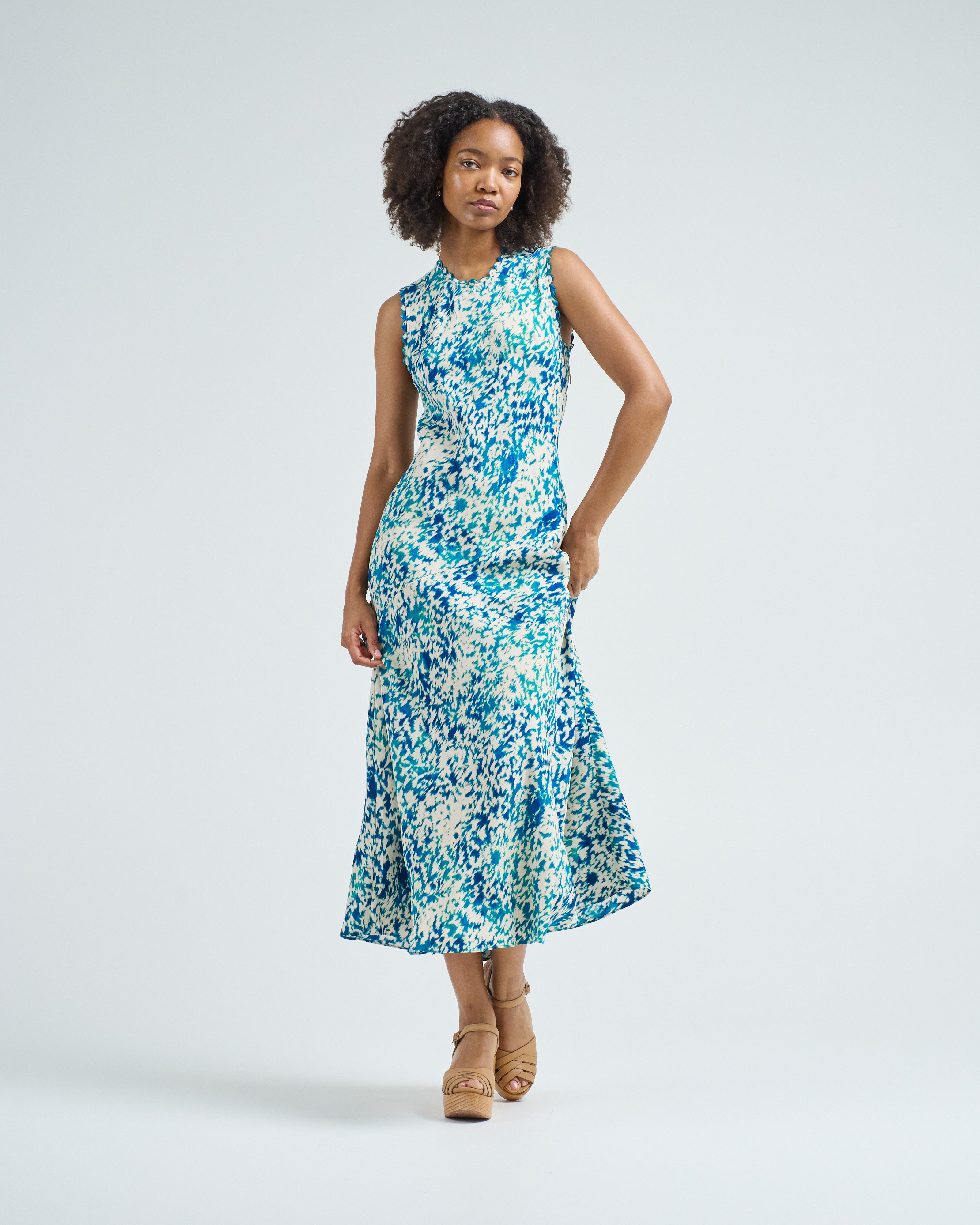 Ulla Johnson Clea Sleeveless Bias Midi Dress Atlantic Ulla Johnson Clea Sleeveless Bias Midi Dress Atlantic