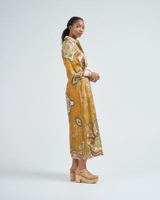clemenza silk shirtdress