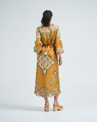 clemenza silk shirtdress