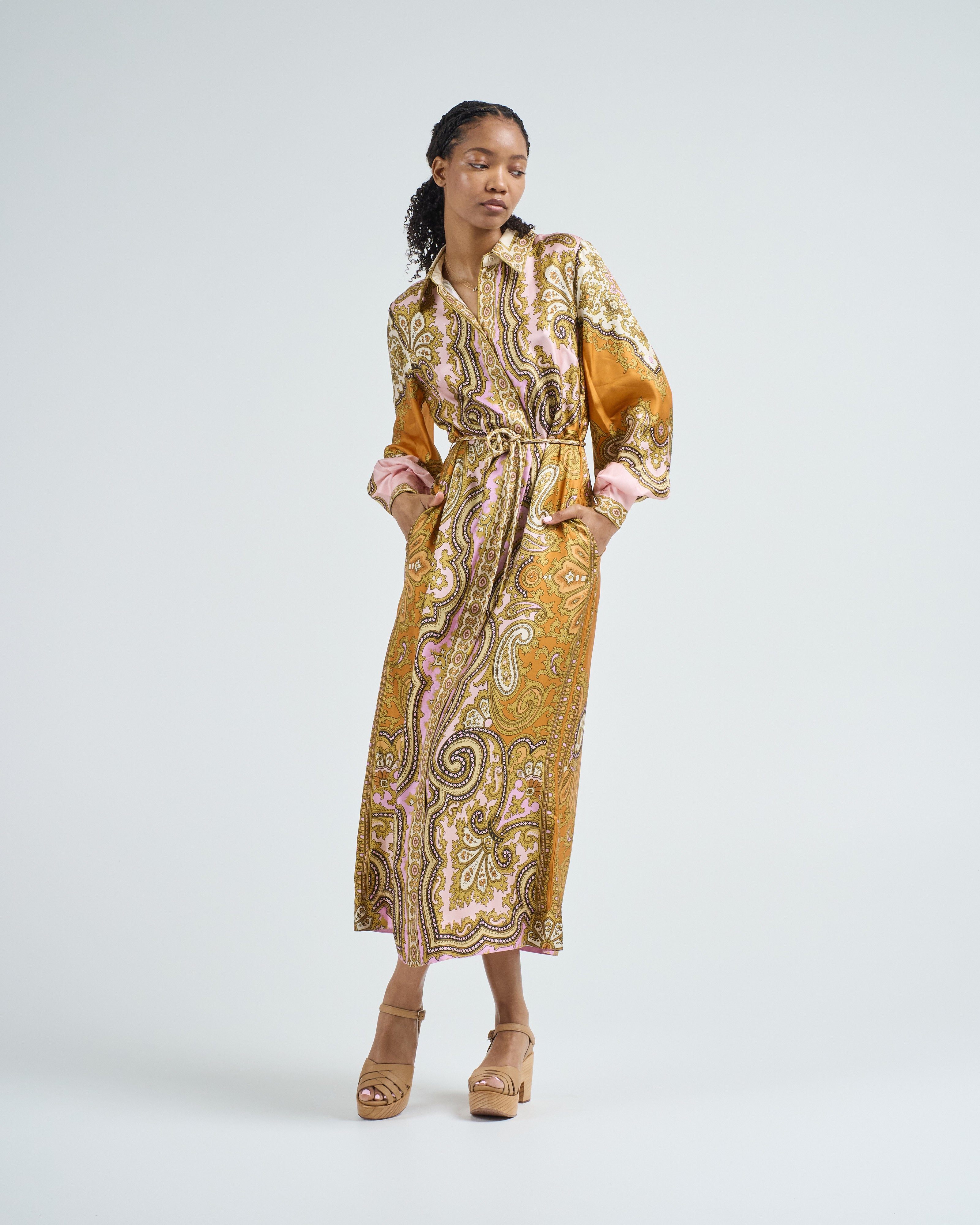 Alemais Clemenza Silk Shirtdress Multi
