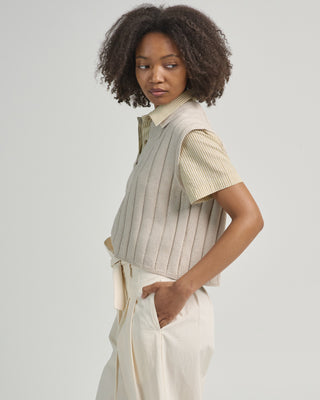 collared knit vest