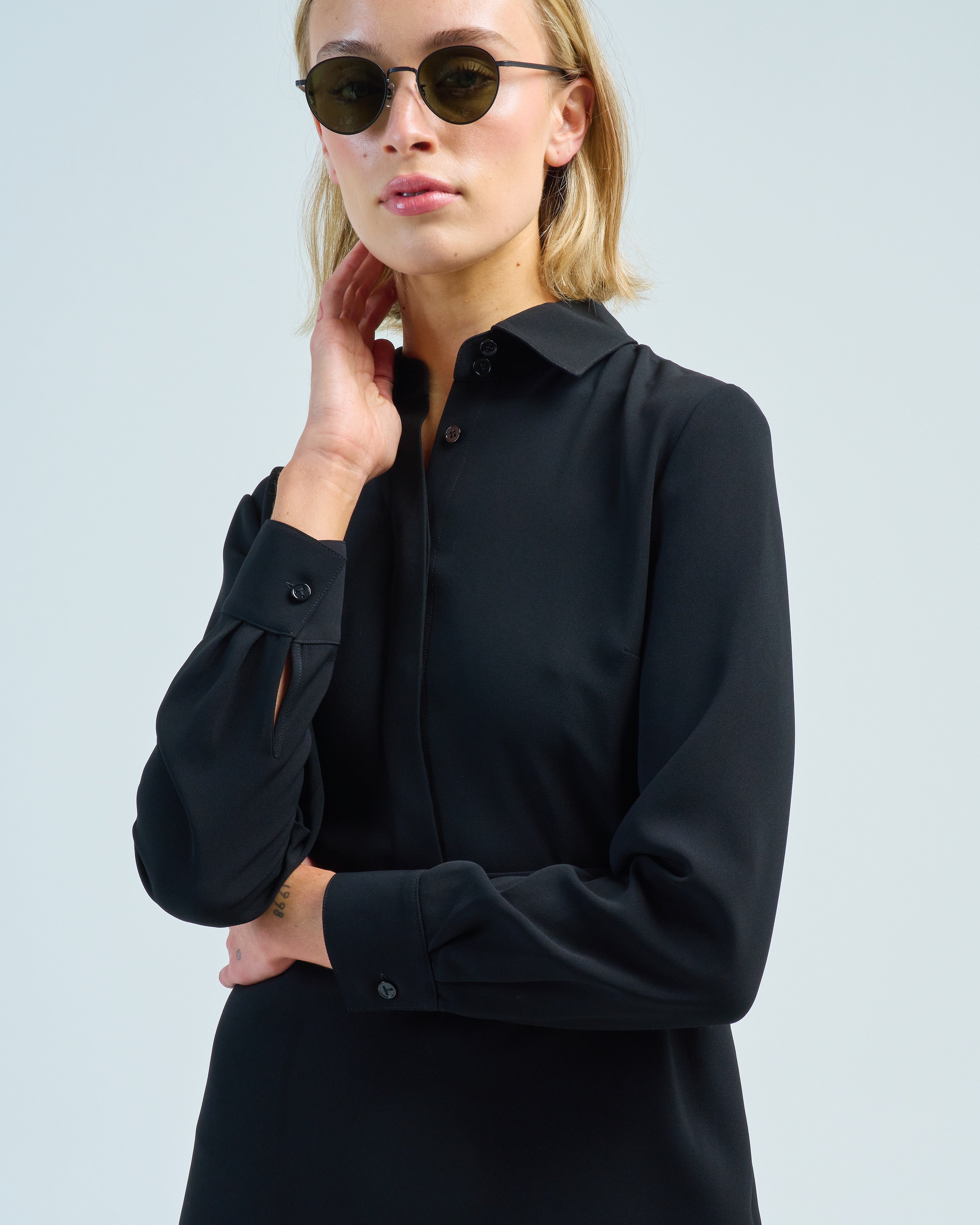 Lafayette 148 Collared Sheath Dress Black scarpa Lafayette 148 Collared Sheath Dress Black scarpa