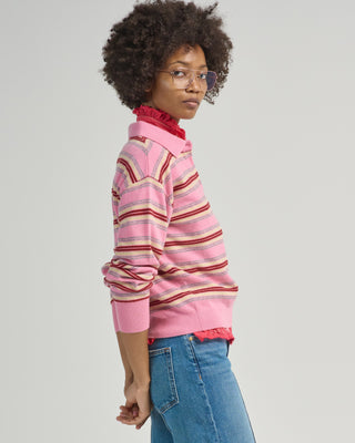 collegiate stripe polo