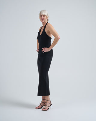 compact knit halter dress
