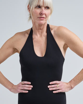 compact knit halter dress