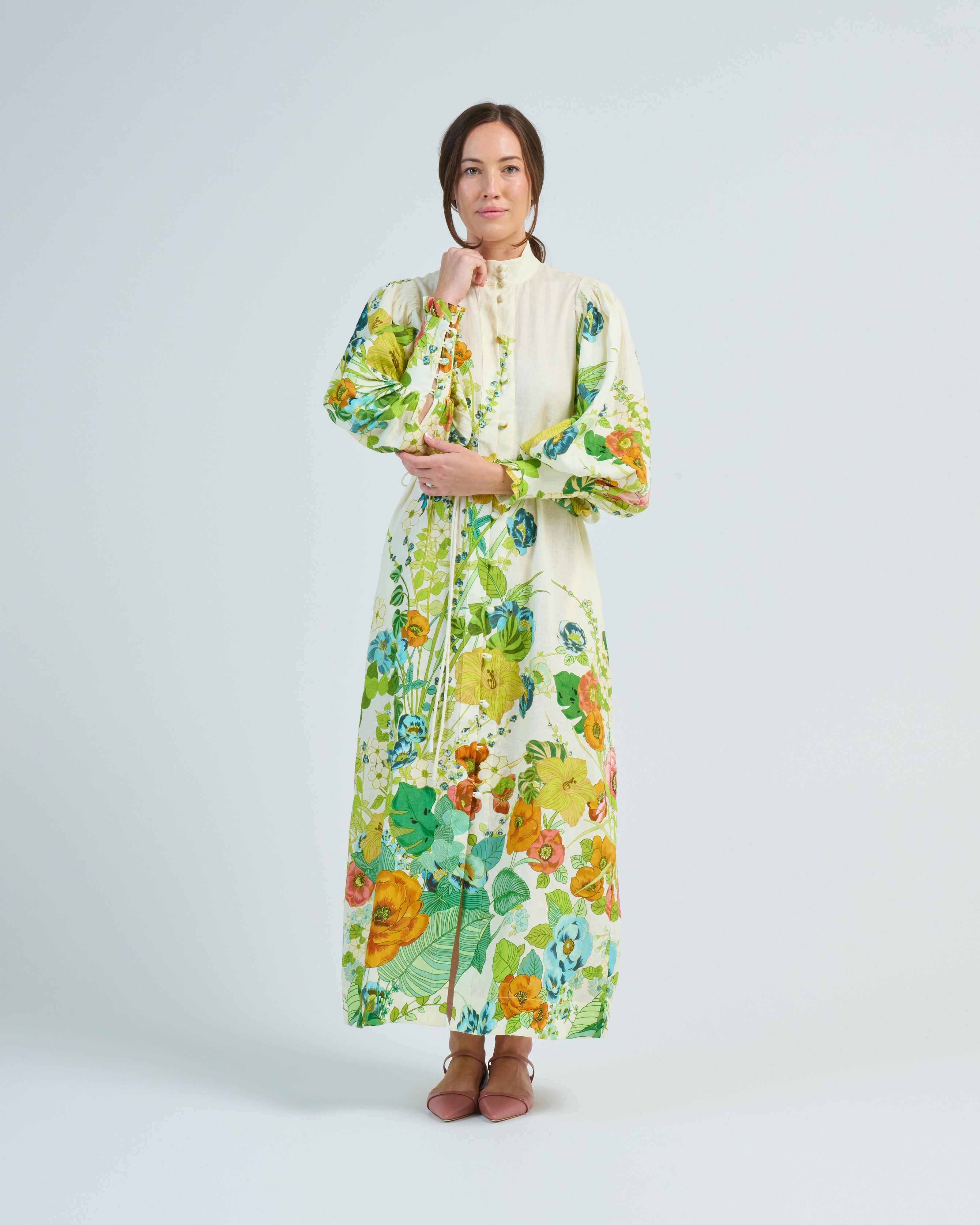 alemais constance midi dress Alemais Constance Midi Shirtdress Floral Size 14