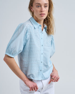 cordelia short sleeve button up top