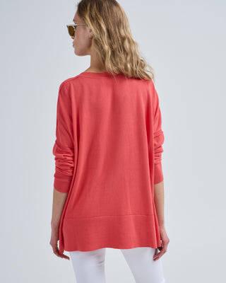 cotton pointelle v-neck