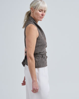 cotton vest wrap top