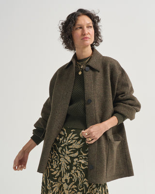 country cape boiled wool coat