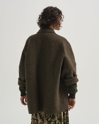 country cape boiled wool coat