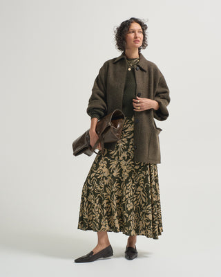 country cape boiled wool coat