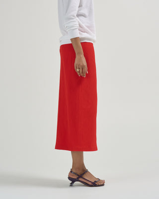 creased stretch crepe skirt