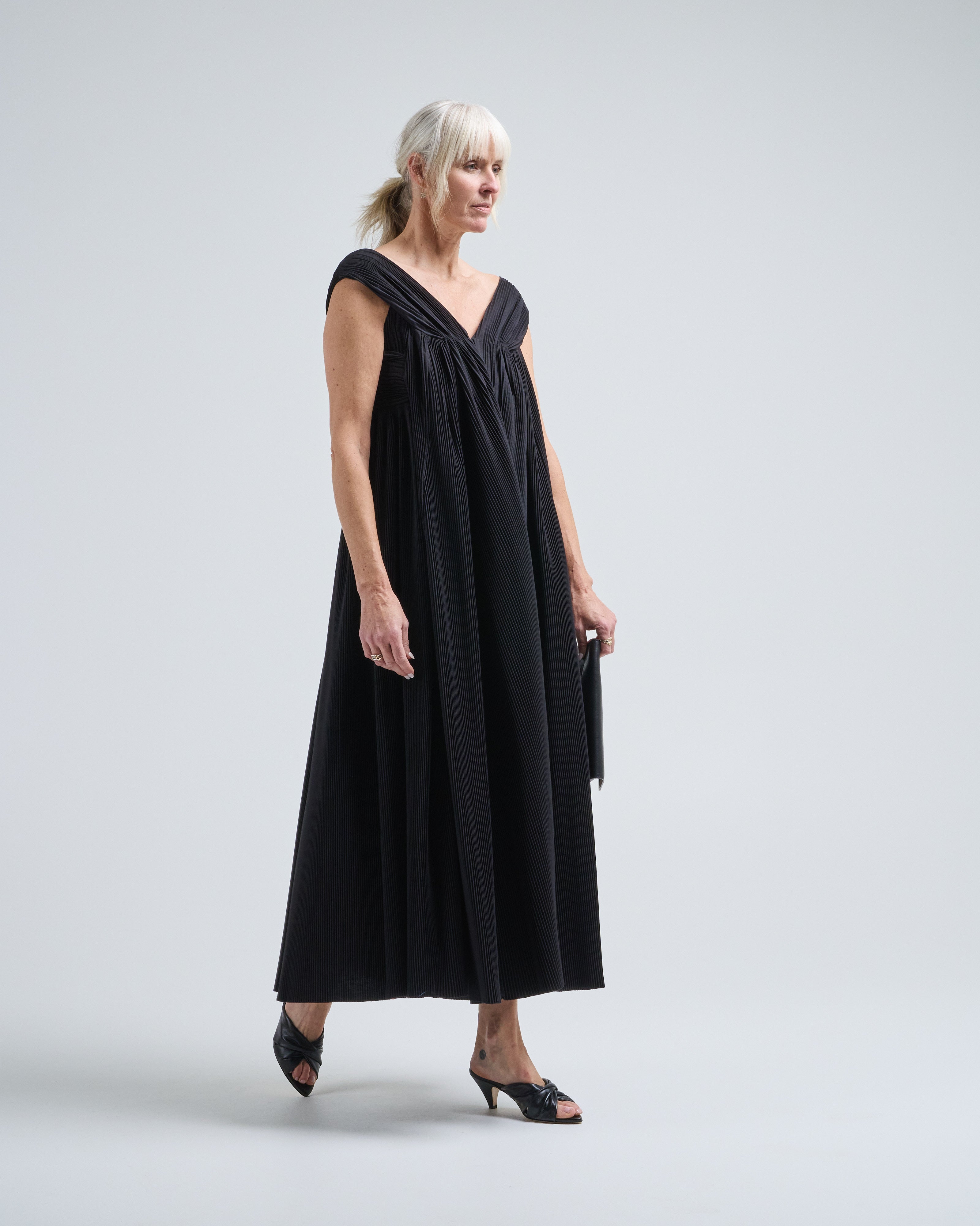 long crinkle dress Crinkle Satin Cut-Out Maxi Dress