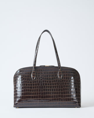 croco-embossed day tote