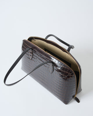 croco-embossed day tote