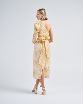 Zimmermann Crush Asymmetrical Midi Dress Yellow Floral Zimmermann Crush Asymmetrical Midi Dress Yellow Floral