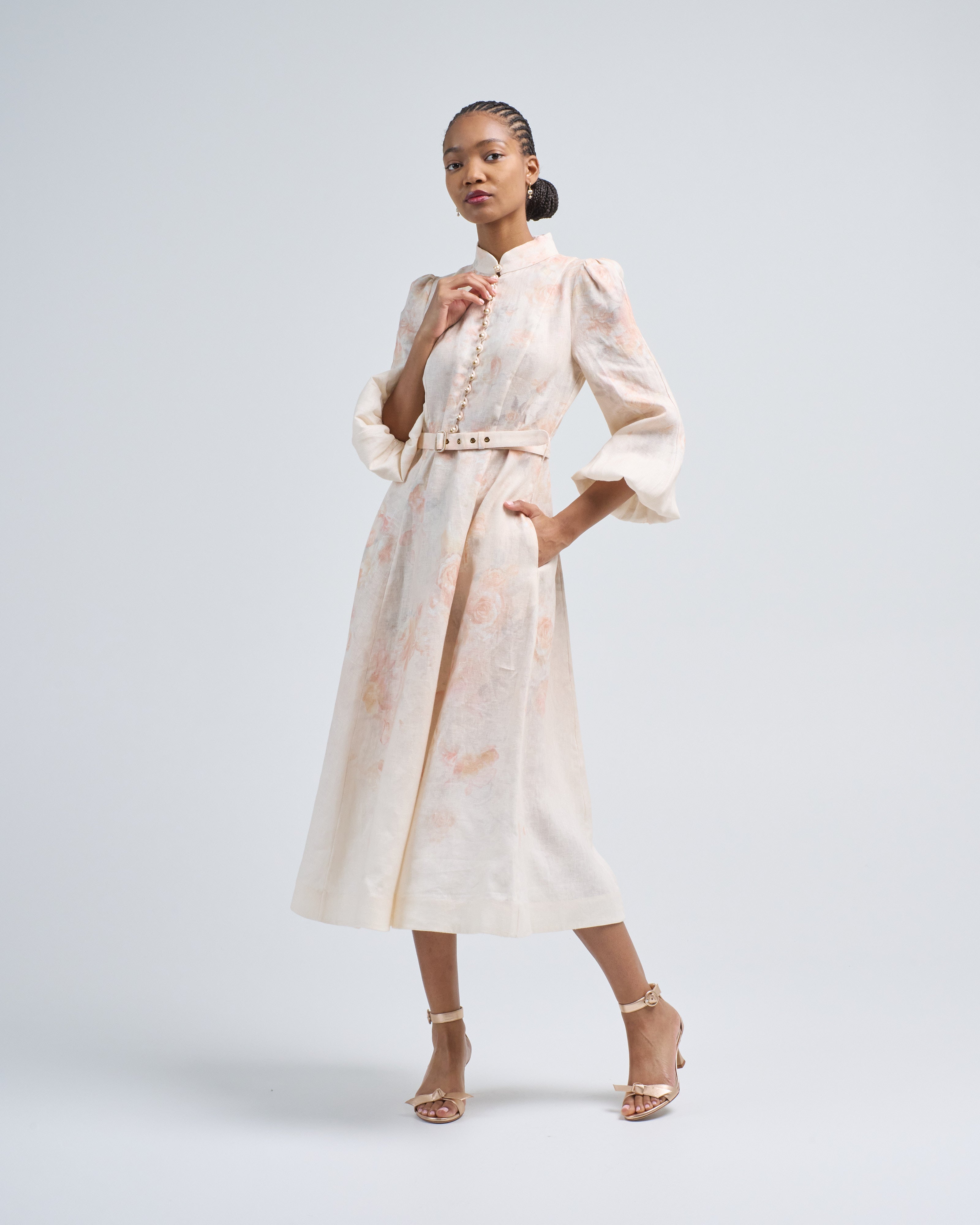 Zimmermann Crush Buttoned Midi Dress Ciara Floral Zimmermann Crush Buttoned Midi Dress Ciara Floral