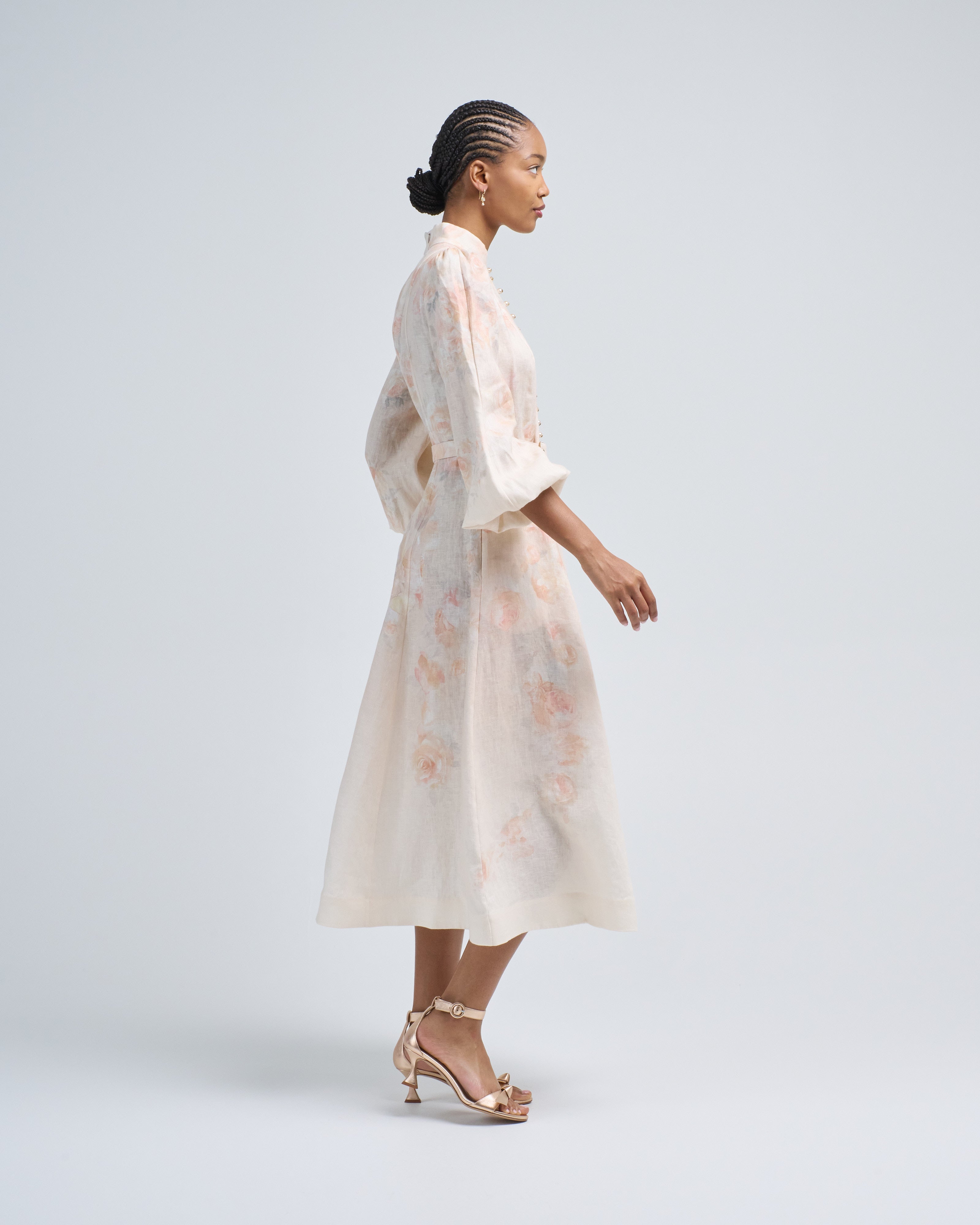 Zimmermann Crush Buttoned Midi Dress Ciara Floral Zimmermann Crush Buttoned Midi Dress Ciara Floral