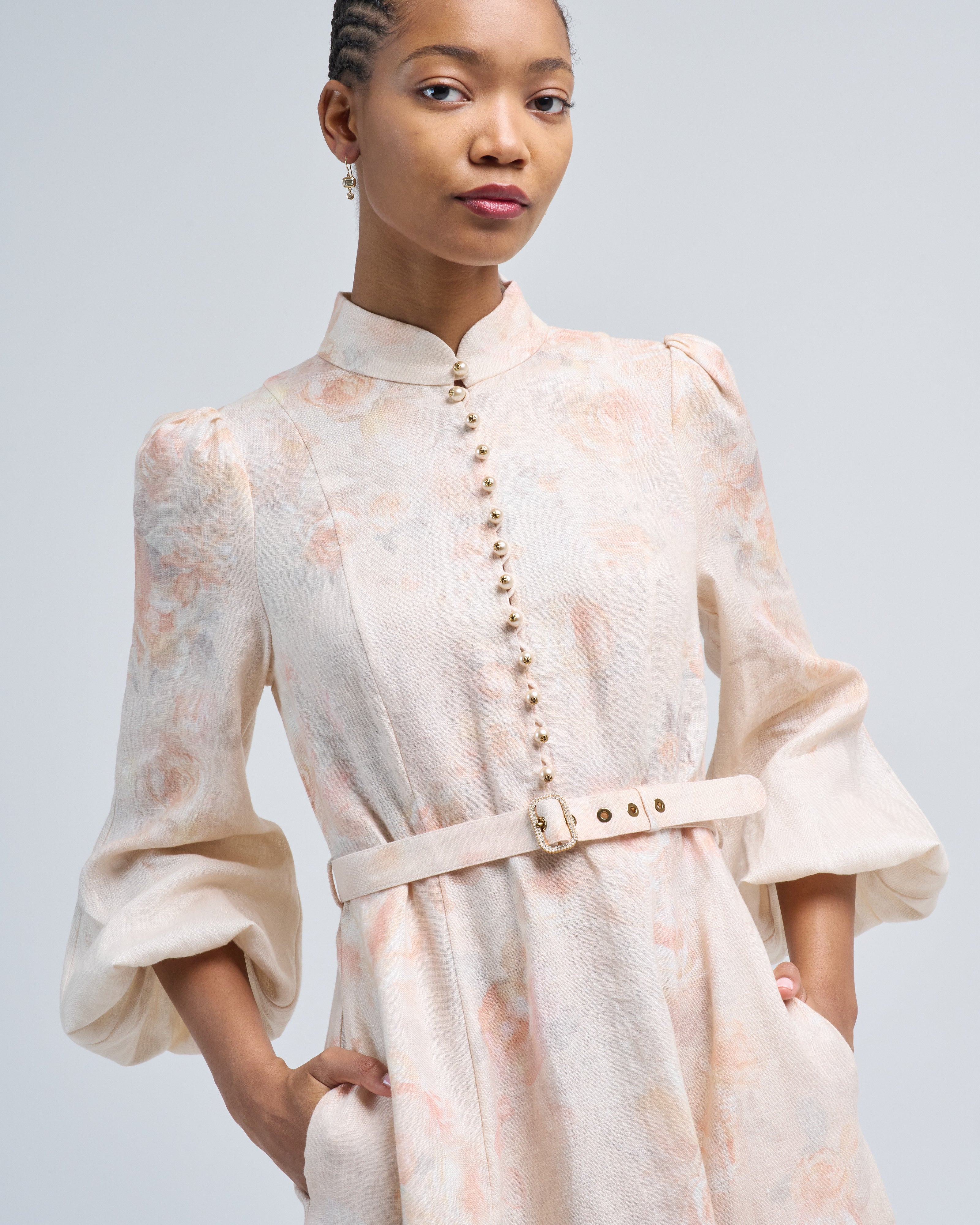 Zimmermann Crush Buttoned Midi Dress Ciara Floral Zimmermann Crush Buttoned Midi Dress Ciara Floral