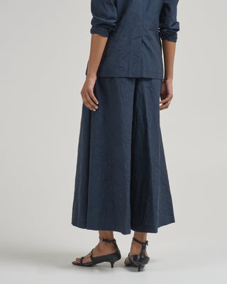 crushed cotton plain weave pants