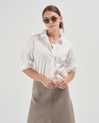 cuff ruffle blouse